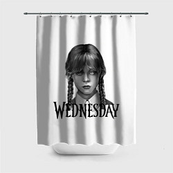 Шторка для душа Уэнсдэй Аддамс - Wednesday, цвет: 3D-принт