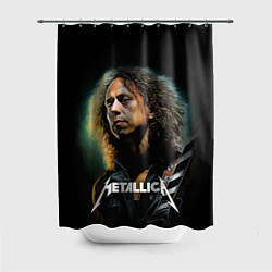 Шторка для душа Гитарист Metallica Кирк Хэмметт, цвет: 3D-принт