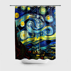 Шторка для душа Винсент ван Гог, звездная ночь, цвет: 3D-принт