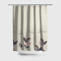 Шторка для душа Паттерн с цветочками, цвет: 3D-принт