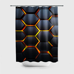 Шторка для душа Плиты брони, цвет: 3D-принт