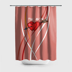 Шторка для душа Святой Валентин для влюблённых, цвет: 3D-принт