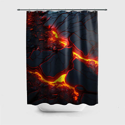 Шторка для душа Красивая неоновая лава, цвет: 3D-принт