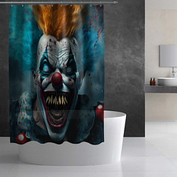 Шторка для душа Бешенный клоун, цвет: 3D-принт — фото 2