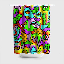 Шторка для душа Psychedelic acid, цвет: 3D-принт