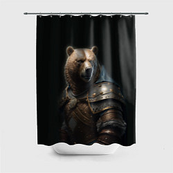 Шторка для ванной Медведь в доспехах