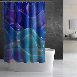 Шторка для душа Эстетика волн, цвет: 3D-принт — фото 2