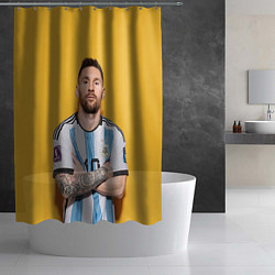 Шторка для душа Lionel Messi 10, цвет: 3D-принт — фото 2