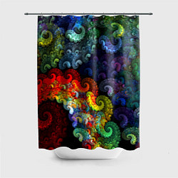 Шторка для ванной Фрактальный узор оптический