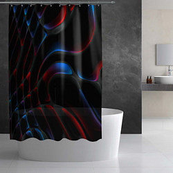 Шторка для душа Neon colors drops of liquid, цвет: 3D-принт — фото 2