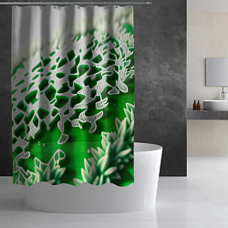 Шторка для душа Узор зелени-арт, цвет: 3D-принт — фото 2