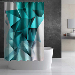 Шторка для душа Green abstraction, цвет: 3D-принт — фото 2