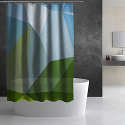 Шторка для душа Геометрические соединения фигур, цвет: 3D-принт — фото 2