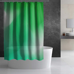 Шторка для душа Градиент зеленый, цвет: 3D-принт — фото 2