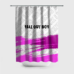 Шторка для душа Fall Out Boy rock legends: символ сверху, цвет: 3D-принт