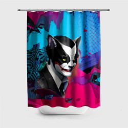 Шторка для душа Dude-cat - neural network - pop art, цвет: 3D-принт
