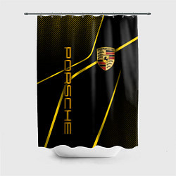 Шторка для душа Porsche - Gold line, цвет: 3D-принт