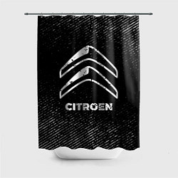Шторка для душа Citroen с потертостями на темном фоне, цвет: 3D-принт