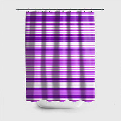 Шторка для душа Фиолетовые полосы, цвет: 3D-принт