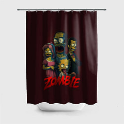 Шторка для душа Симпсоны зомби, цвет: 3D-принт