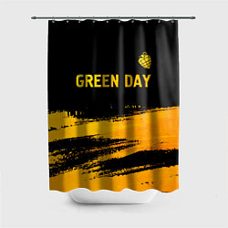 Шторка для душа Green Day - gold gradient: символ сверху, цвет: 3D-принт