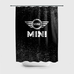 Шторка для душа Mini с потертостями на темном фоне, цвет: 3D-принт