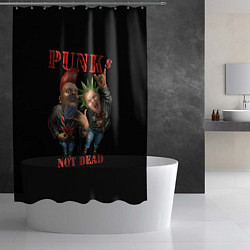 Шторка для душа Punks Not Dead - панки хой, цвет: 3D-принт — фото 2