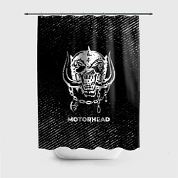 Шторка для душа Motorhead с потертостями на темном фоне, цвет: 3D-принт