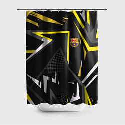 Шторка для душа ФК Барселона эмблема, цвет: 3D-принт