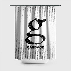 Шторка для душа Garbage с потертостями на светлом фоне, цвет: 3D-принт