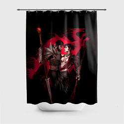 Шторка для ванной Серый страж и Морриган