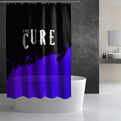 Шторка для душа The Cure purple grunge, цвет: 3D-принт — фото 2