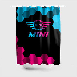 Шторка для душа Mini - neon gradient, цвет: 3D-принт