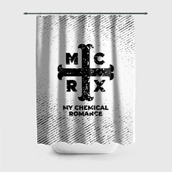 Шторка для душа My Chemical Romance с потертостями на светлом фоне, цвет: 3D-принт