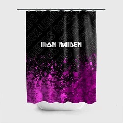 Шторка для душа Iron Maiden rock legends: символ сверху, цвет: 3D-принт
