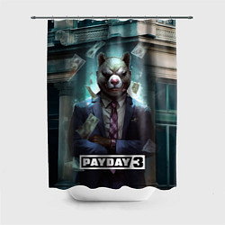 Шторка для душа Payday 3 bear, цвет: 3D-принт