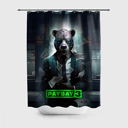 Шторка для душа Payday 3 bear, цвет: 3D-принт