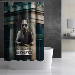 Шторка для душа Payday 3 dog, цвет: 3D-принт — фото 2