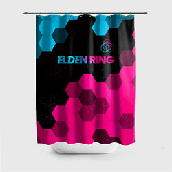 Шторка для душа Elden Ring - neon gradient: символ сверху, цвет: 3D-принт
