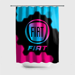 Шторка для душа Fiat - neon gradient, цвет: 3D-принт