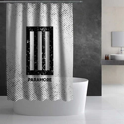 Шторка для душа Paramore с потертостями на светлом фоне, цвет: 3D-принт — фото 2