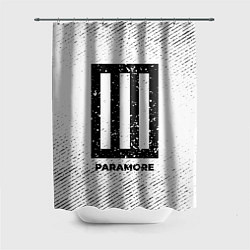 Шторка для душа Paramore с потертостями на светлом фоне, цвет: 3D-принт