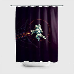 Шторка для душа Астронавт - камехамеха, цвет: 3D-принт