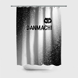 Шторка для ванной DanMachi glitch на светлом фоне: символ сверху