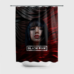 Шторка для ванной Blackpink red and black