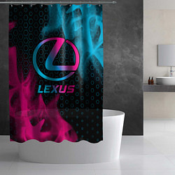 Шторка для душа Lexus - neon gradient, цвет: 3D-принт — фото 2