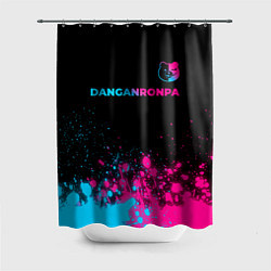 Шторка для душа Danganronpa - neon gradient: символ сверху, цвет: 3D-принт