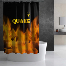 Шторка для душа Quake - gold gradient: символ сверху, цвет: 3D-принт — фото 2