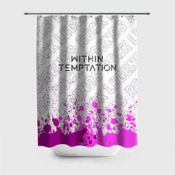 Шторка для душа Within Temptation rock legends: символ сверху, цвет: 3D-принт