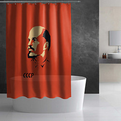 Шторка для душа СССР Ленин жив, цвет: 3D-принт — фото 2